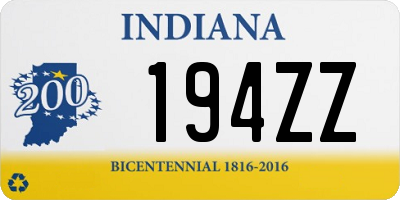 IN license plate 194ZZ