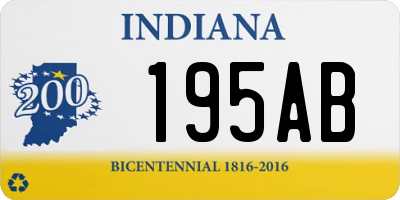 IN license plate 195AB