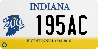 IN license plate 195AC