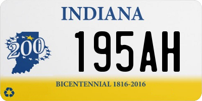 IN license plate 195AH