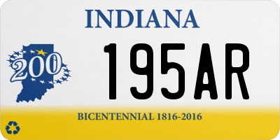 IN license plate 195AR