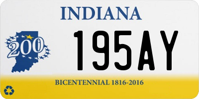 IN license plate 195AY