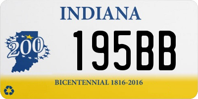 IN license plate 195BB