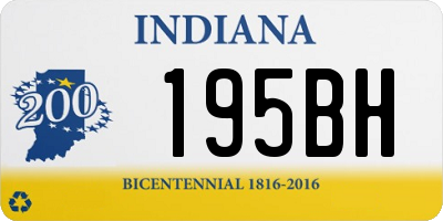 IN license plate 195BH