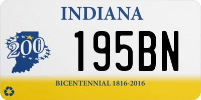 IN license plate 195BN