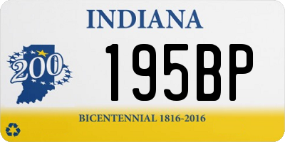 IN license plate 195BP