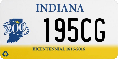 IN license plate 195CG