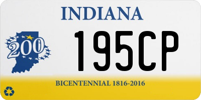 IN license plate 195CP