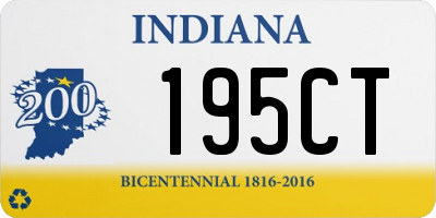 IN license plate 195CT