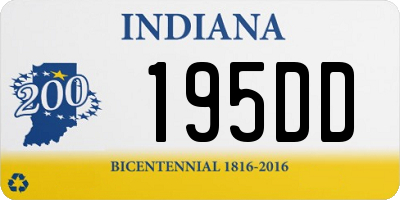 IN license plate 195DD