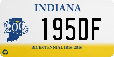 IN license plate 195DF