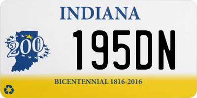 IN license plate 195DN