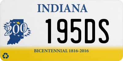 IN license plate 195DS