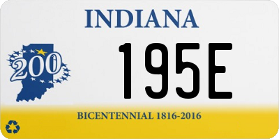 IN license plate 195E