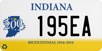 IN license plate 195EA