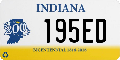 IN license plate 195ED