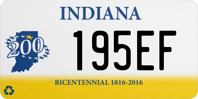 IN license plate 195EF