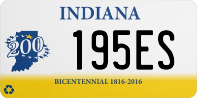 IN license plate 195ES