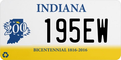 IN license plate 195EW