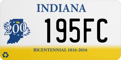 IN license plate 195FC