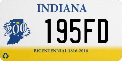 IN license plate 195FD