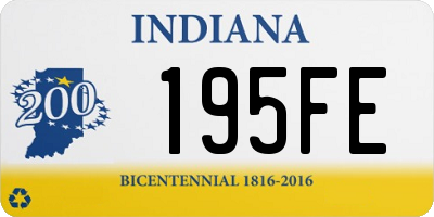 IN license plate 195FE