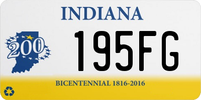 IN license plate 195FG