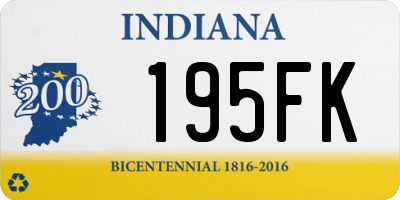 IN license plate 195FK