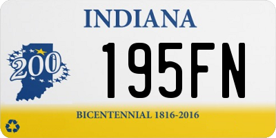 IN license plate 195FN