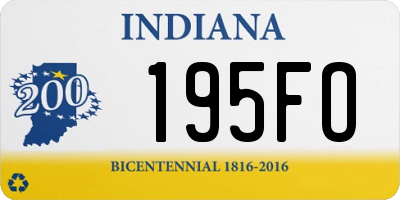 IN license plate 195FO
