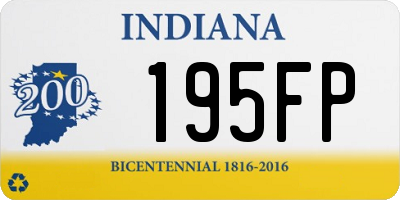 IN license plate 195FP
