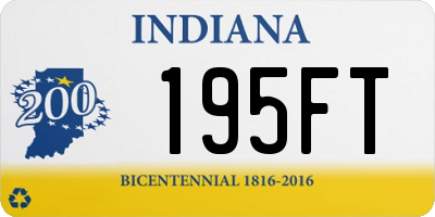 IN license plate 195FT