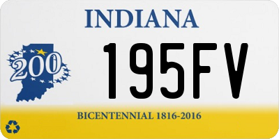 IN license plate 195FV