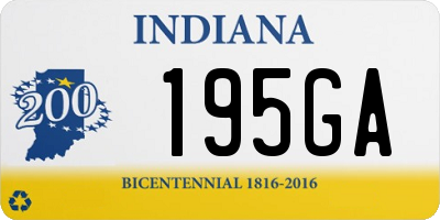 IN license plate 195GA