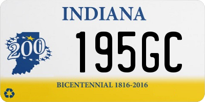 IN license plate 195GC