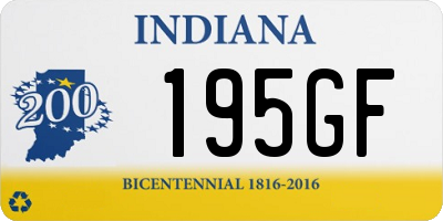 IN license plate 195GF