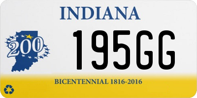 IN license plate 195GG