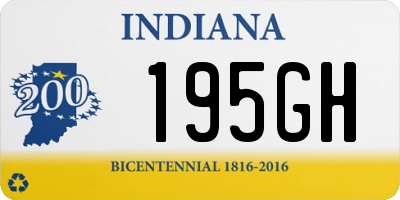 IN license plate 195GH