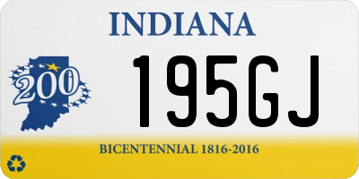 IN license plate 195GJ