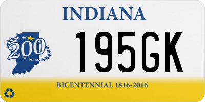 IN license plate 195GK