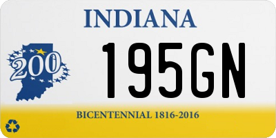 IN license plate 195GN