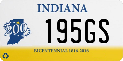 IN license plate 195GS