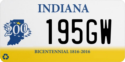 IN license plate 195GW