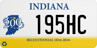 IN license plate 195HC