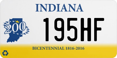 IN license plate 195HF