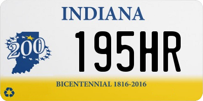 IN license plate 195HR