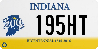 IN license plate 195HT