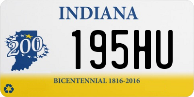 IN license plate 195HU