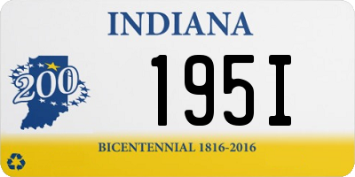 IN license plate 195I