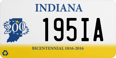 IN license plate 195IA